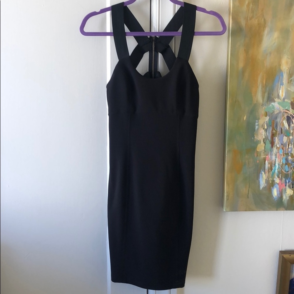 Black strappy mini dress